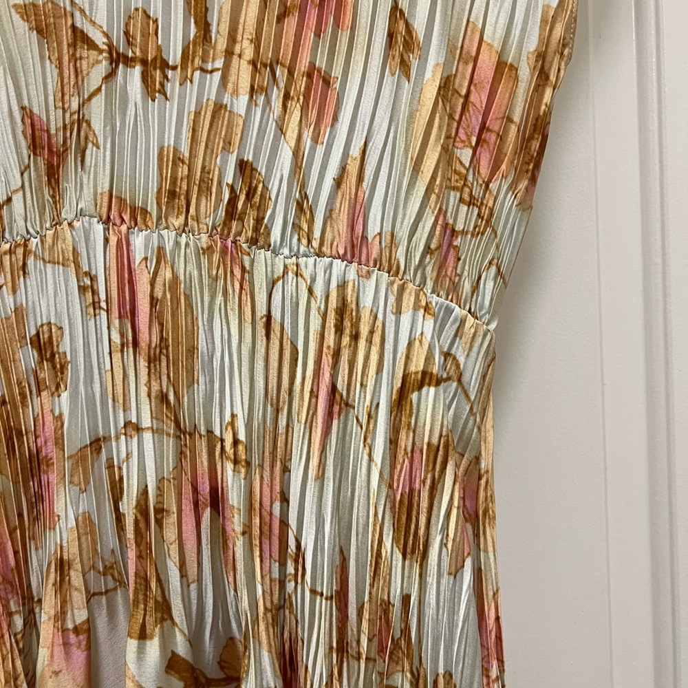 NWT Vince Floral Crushed Cap Sleeve Dress - Picture 9 of 11